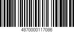 Código de barras (EAN, GTIN, SKU, ISBN): '4870000117086'