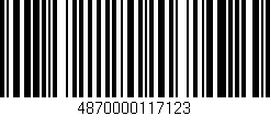 Código de barras (EAN, GTIN, SKU, ISBN): '4870000117123'