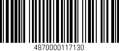 Código de barras (EAN, GTIN, SKU, ISBN): '4870000117130'