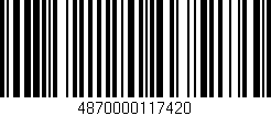Código de barras (EAN, GTIN, SKU, ISBN): '4870000117420'