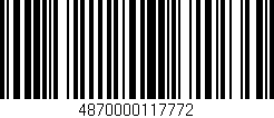 Código de barras (EAN, GTIN, SKU, ISBN): '4870000117772'
