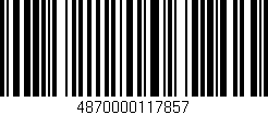 Código de barras (EAN, GTIN, SKU, ISBN): '4870000117857'