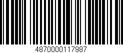 Código de barras (EAN, GTIN, SKU, ISBN): '4870000117987'