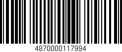 Código de barras (EAN, GTIN, SKU, ISBN): '4870000117994'
