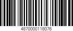 Código de barras (EAN, GTIN, SKU, ISBN): '4870000118076'