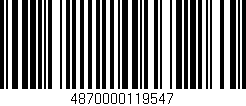 Código de barras (EAN, GTIN, SKU, ISBN): '4870000119547'