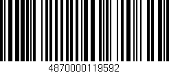 Código de barras (EAN, GTIN, SKU, ISBN): '4870000119592'