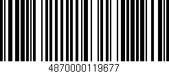 Código de barras (EAN, GTIN, SKU, ISBN): '4870000119677'