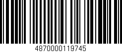 Código de barras (EAN, GTIN, SKU, ISBN): '4870000119745'