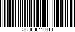 Código de barras (EAN, GTIN, SKU, ISBN): '4870000119813'