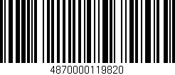 Código de barras (EAN, GTIN, SKU, ISBN): '4870000119820'