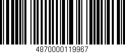 Código de barras (EAN, GTIN, SKU, ISBN): '4870000119967'