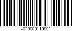 Código de barras (EAN, GTIN, SKU, ISBN): '4870000119981'