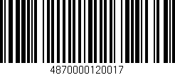Código de barras (EAN, GTIN, SKU, ISBN): '4870000120017'