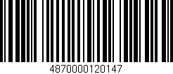 Código de barras (EAN, GTIN, SKU, ISBN): '4870000120147'
