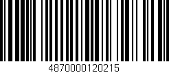 Código de barras (EAN, GTIN, SKU, ISBN): '4870000120215'