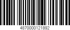 Código de barras (EAN, GTIN, SKU, ISBN): '4870000121892'
