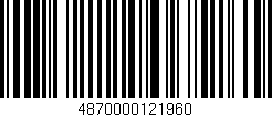 Código de barras (EAN, GTIN, SKU, ISBN): '4870000121960'