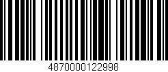 Código de barras (EAN, GTIN, SKU, ISBN): '4870000122998'