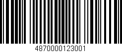 Código de barras (EAN, GTIN, SKU, ISBN): '4870000123001'