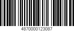 Código de barras (EAN, GTIN, SKU, ISBN): '4870000123087'
