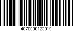 Código de barras (EAN, GTIN, SKU, ISBN): '4870000123919'