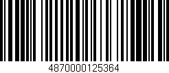 Código de barras (EAN, GTIN, SKU, ISBN): '4870000125364'