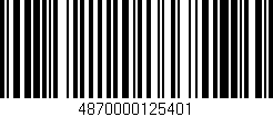 Código de barras (EAN, GTIN, SKU, ISBN): '4870000125401'