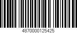 Código de barras (EAN, GTIN, SKU, ISBN): '4870000125425'