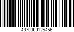 Código de barras (EAN, GTIN, SKU, ISBN): '4870000125456'