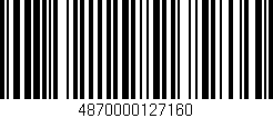 Código de barras (EAN, GTIN, SKU, ISBN): '4870000127160'