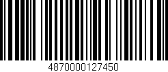 Código de barras (EAN, GTIN, SKU, ISBN): '4870000127450'