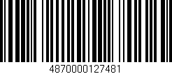 Código de barras (EAN, GTIN, SKU, ISBN): '4870000127481'