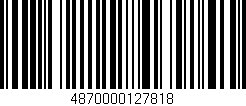 Código de barras (EAN, GTIN, SKU, ISBN): '4870000127818'