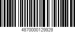 Código de barras (EAN, GTIN, SKU, ISBN): '4870000129928'