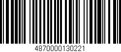 Código de barras (EAN, GTIN, SKU, ISBN): '4870000130221'