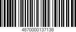 Código de barras (EAN, GTIN, SKU, ISBN): '4870000137138'