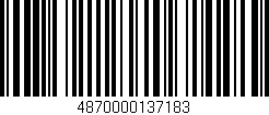 Código de barras (EAN, GTIN, SKU, ISBN): '4870000137183'