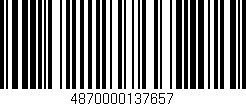Código de barras (EAN, GTIN, SKU, ISBN): '4870000137657'