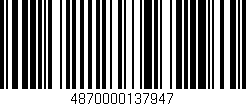 Código de barras (EAN, GTIN, SKU, ISBN): '4870000137947'