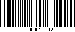 Código de barras (EAN, GTIN, SKU, ISBN): '4870000138012'