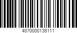 Código de barras (EAN, GTIN, SKU, ISBN): '4870000138111'