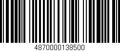 Código de barras (EAN, GTIN, SKU, ISBN): '4870000138500'