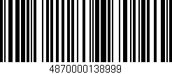 Código de barras (EAN, GTIN, SKU, ISBN): '4870000138999'