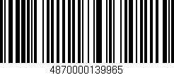 Código de barras (EAN, GTIN, SKU, ISBN): '4870000139965'