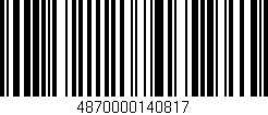 Código de barras (EAN, GTIN, SKU, ISBN): '4870000140817'