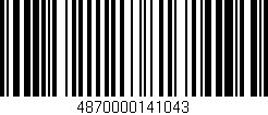 Código de barras (EAN, GTIN, SKU, ISBN): '4870000141043'