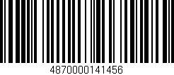 Código de barras (EAN, GTIN, SKU, ISBN): '4870000141456'