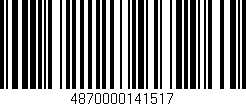 Código de barras (EAN, GTIN, SKU, ISBN): '4870000141517'