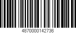 Código de barras (EAN, GTIN, SKU, ISBN): '4870000142736'